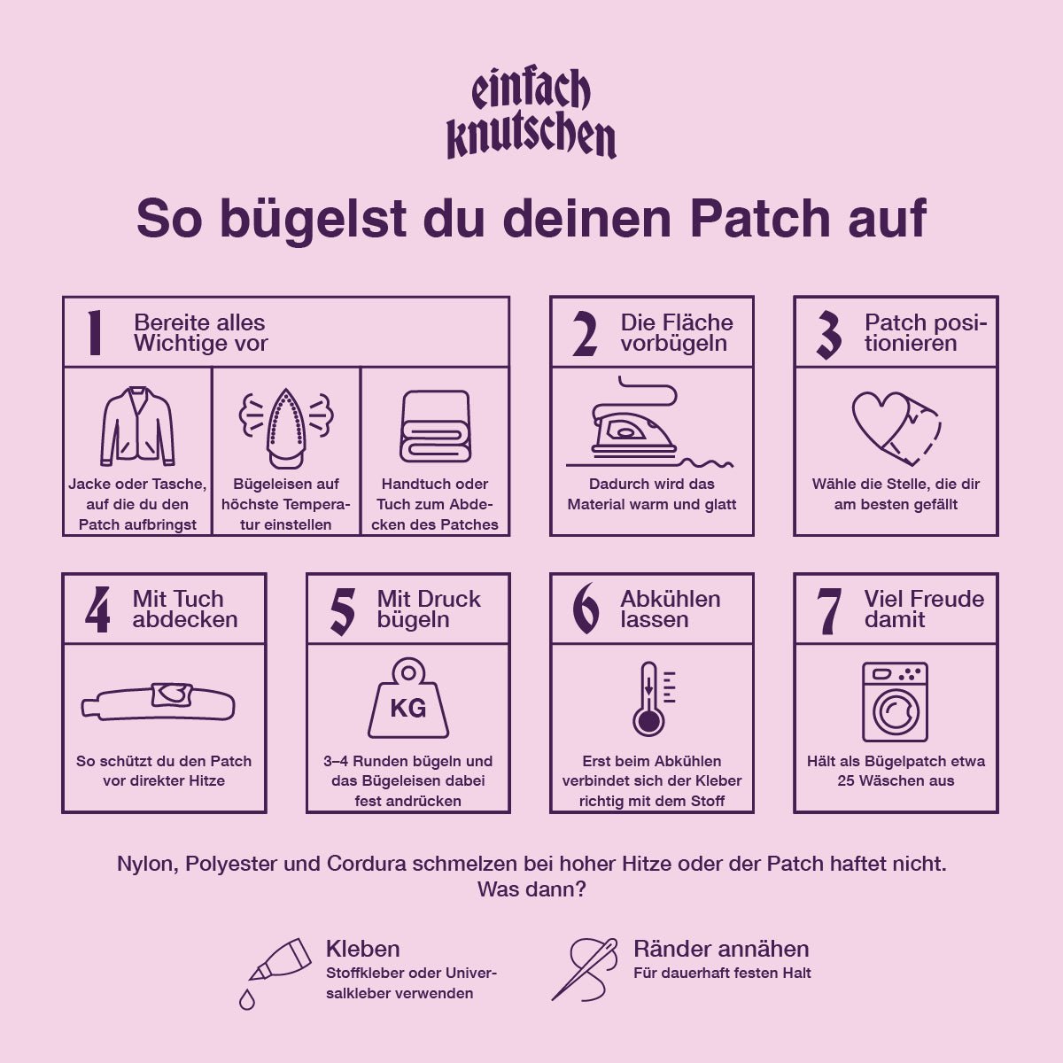 Patch Bügelanleitung